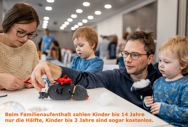Beim Familienaufenthalt in den Jugendherbergen zahlen Kinder bis 14 Jahren nur die Hälft, Kinder bis 3 Jahre sind sogar kostenlos.