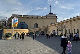 Blick auf den Hof der Jugendherbergen auf Festung Ehrenbreitstein Koblenz