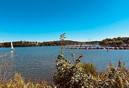 Blick auf den Bostalsee