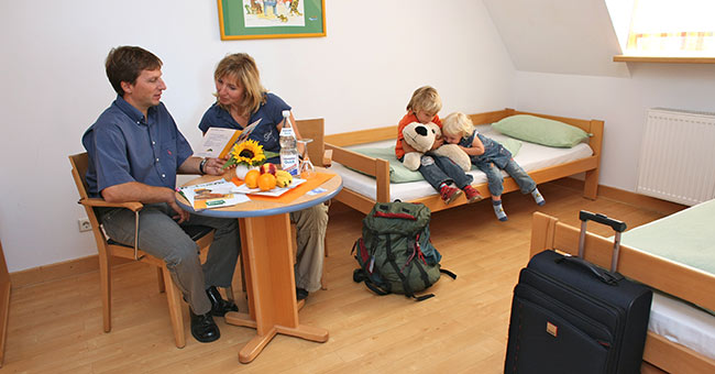 Zimmer der Jugendherberge Altleiningen