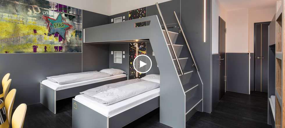 Zimmer der neuen Jugendherberge Pirmasens