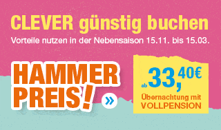 Clever günstig buchen. Hammer Preis ab 33,40 € - Günstige Preise