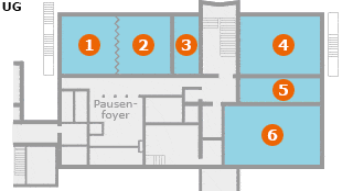 Lageplan Veranstaltungsräume UG