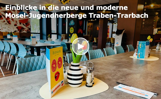 Video mit Einblicke in das Bistro der Jugendherberge